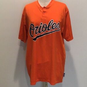 Majestic Orange Orioles Jersey Shirt size L used good condition